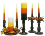 candy corn colored candles